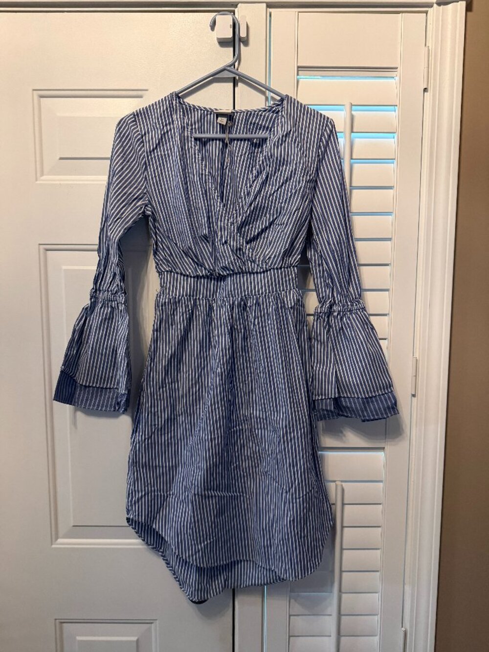 A New Day Blue & White Stripe Dress - Size XS